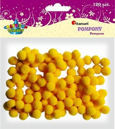 Picture of Titanum Poliestrowe pompony 10mm 120szt zóte CRAFT-FUN