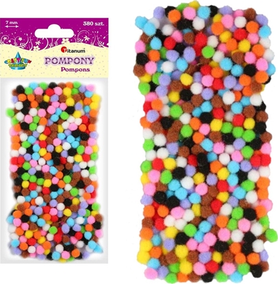 Picture of Titanum Poliestrowe pompony kulki ozdoby drobne 7mm 380szt