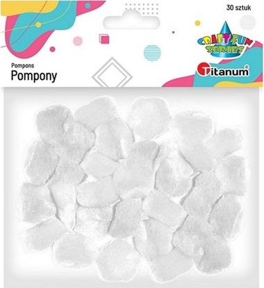 Picture of Titanum Pompony akrylowe 25mm biae 30szt.