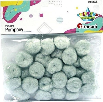 Picture of Titanum Pompony akrylowe 25mm szare 30szt