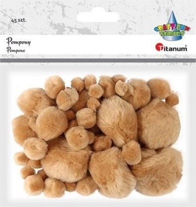 Picture of Titanum Pompony akrylowe beowe mix rozmiarów 45szt