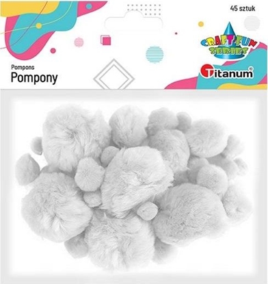 Picture of Titanum Pompony akrylowe biae 45szt.