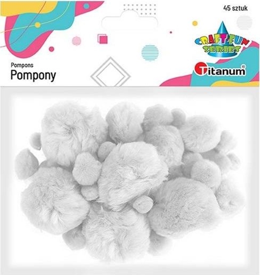 Picture of Titanum Pompony akrylowe biae 45szt.