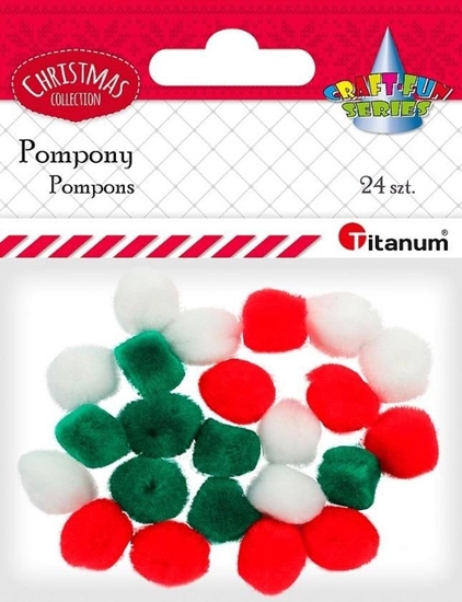 Picture of Titanum Pompony akrylowe mix 24 szt.