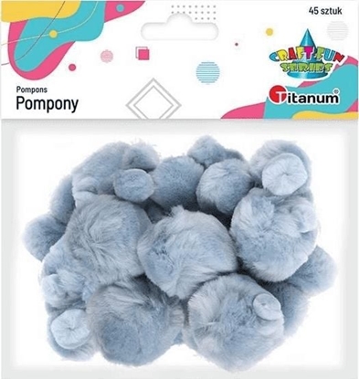 Picture of Titanum Pompony akrylowe szare mix rozmiarów 45szt