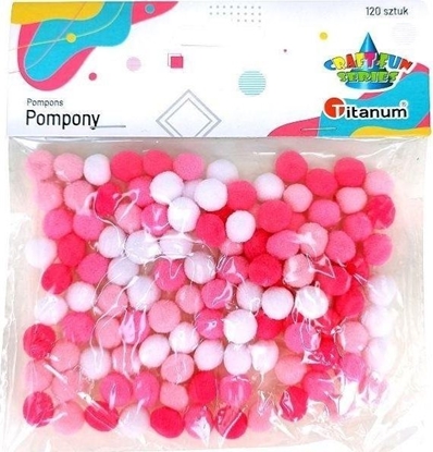 Picture of Titanum Pompony poliestrowe 10mm mix 120szt
