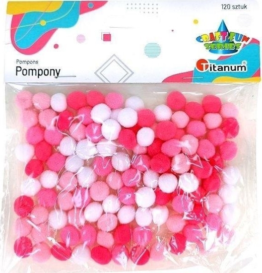 Picture of Titanum Pompony poliestrowe 10mm mix 120szt