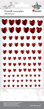 Picture of Titanum Serduszka samoprzylepne, 84szt, czerwone,CRAFT-FUN