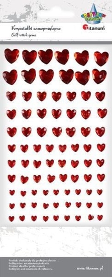 Picture of Titanum Serduszka samoprzylepne, 84szt, czerwone,CRAFT-FUN