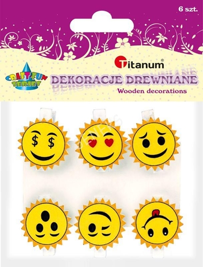 Picture of Titanum Spinacz drewniany Emotionki A6