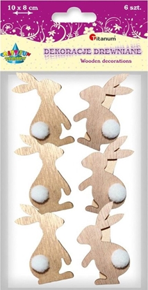 Picture of Titanum Spinacze klamerki zajczki wielkanoc 3x5,5cm 6szt