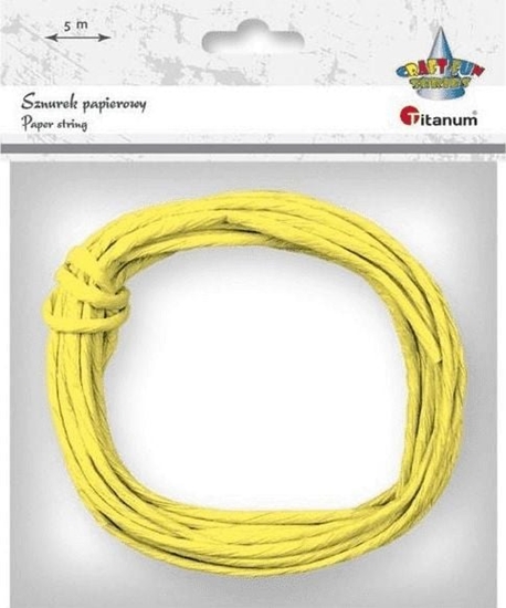 Picture of Titanum Sznurek papierowy 3.5mmx5m cytrynowy