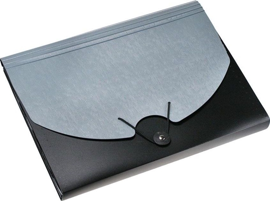 Picture of Titanum Teczka A4 z gumk 13 przegródek czarno-szara