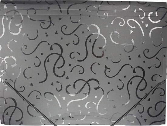 Picture of Titanum Teczka A4 z gumk wzory czarna