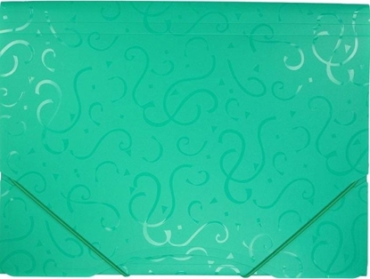 Picture of Titanum Teczka A4 z gumk wzory zielona