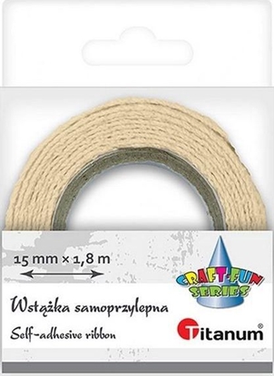 Attēls no Titanum Wstka baweniana koronka 15mmx1.8m kremowa