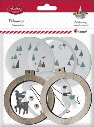 Attēls no Titanum Zestaw do zoenia Drewniane Bombki 2szt.