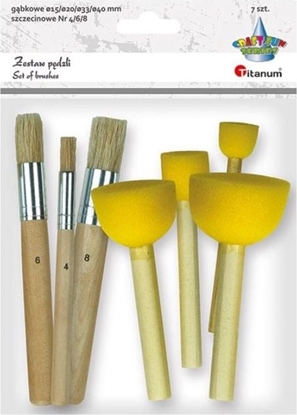 Picture of Titanum Zestaw pdzle szczecinowe okrge + gbkowe mix
