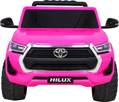 Изображение Toyota Hilux na akumulator dla dzieci Róowy + Napd 4x4 + Pilot + 2 baganiki + Radio MP3 + LED