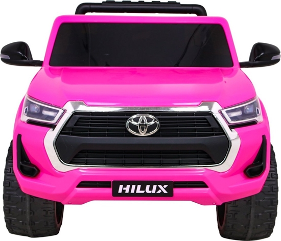 Изображение Toyota Hilux na akumulator dla dzieci Róowy + Napd 4x4 + Pilot + 2 baganiki + Radio MP3 + LED