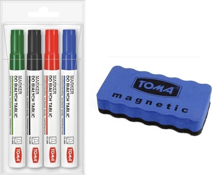 Attēls no Toma Marker do biaych tablic 4 sztuki + cieracz TOMA