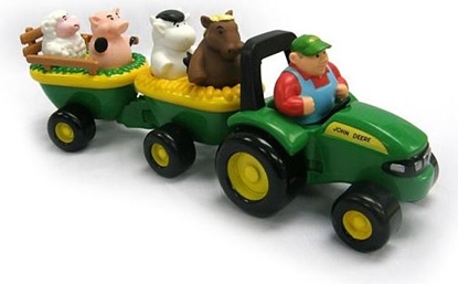 Picture of Tomy John Deere hay wagon with funny animal sounds