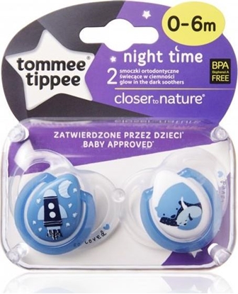 Picture of Tommee Tippee smoczek TT 2x 6-18 Night
