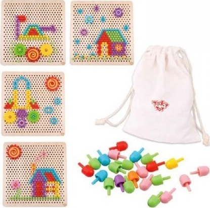 Attēls no Tooky Toy Mozaika Ukadanka z Pinezkami 88 elementów