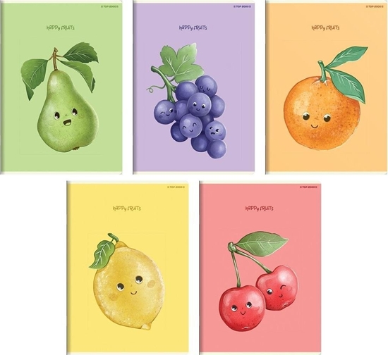 Picture of Top 2000 Zeszyt A5/16K kratka Fruits (20szt) TOP2000