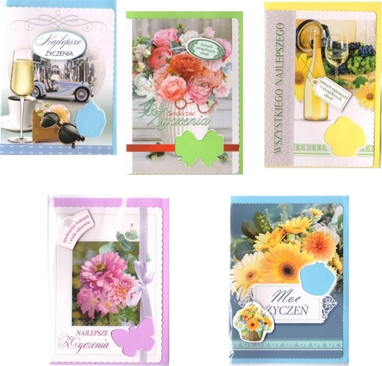 Picture of Top Graphic Karnet B6 z naklejk. yczenia (10szt) MIX