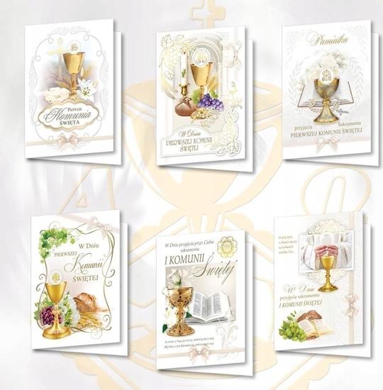 Picture of Top Graphic Karnet B6 z naklejkami hologr. Komunia MIX (10szt)