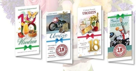 Picture of Top Graphic Karnet DL De Lux. Zocony 18 Urodziny MIX (10szt.)