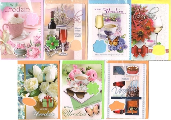 Picture of Top Graphic Karnet W dniu urodzin 10 szt mix