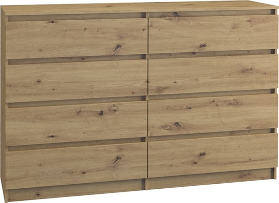 Изображение Topeshop DUA KOMODA MALWA M8 140CM DB ARTISAN 8 SZUFLAD