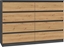 Изображение Topeshop KOMODA MALWA 8 SZUFLAD M8 140 - ANTRACYT / DB ARTISAN