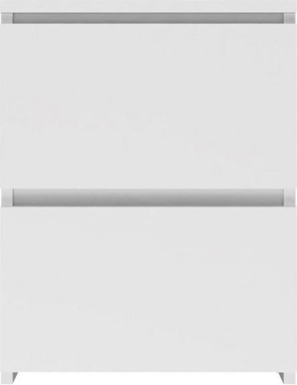 Изображение Topeshop SZAFKA W2 STOLIK NOCNY 2 SZUFLADY BIAY MAT