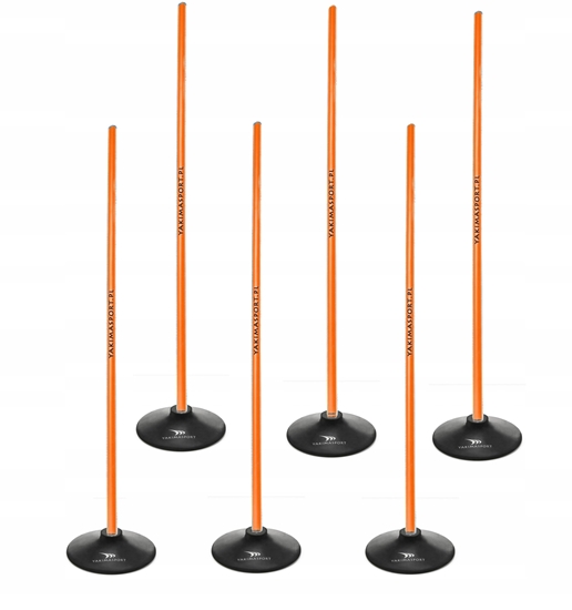 Picture of Tor przeszkód slalomowy 160cm laski + podstawa 1,5kg Pomaraczowy