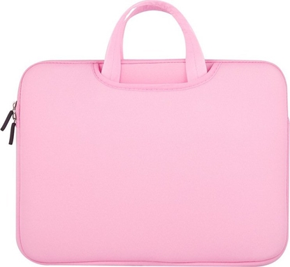 Picture of Torba Hurtel Uniwersalne etui torba na laptopa 15,6'' tablet organizer na komputer róowy
