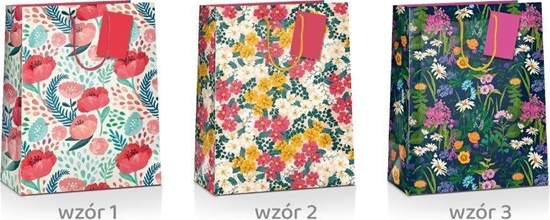 Изображение Torba prezentowa Flower 36x12x10cm MIX