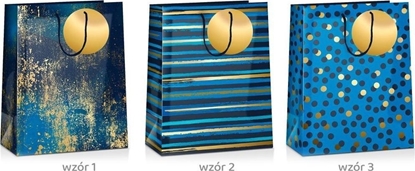 Изображение Torba prezentowa Grand Deep Blue 23x18x10cm MIX