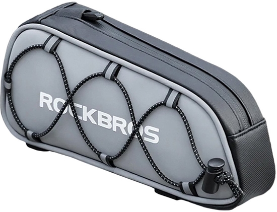 Picture of Torba sakwa rowerowa mocowana na ram 0.9l - srebrna Torba sakwa rowerowa mocowana na ram 0.9l - srebrna