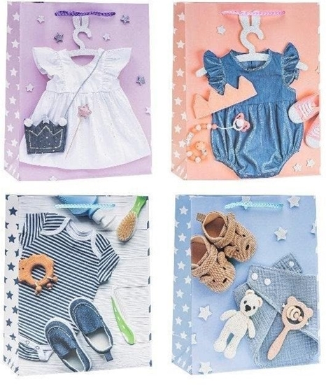 Picture of Torebka dziecice brokat 18x24x8cm mix ROZETTE