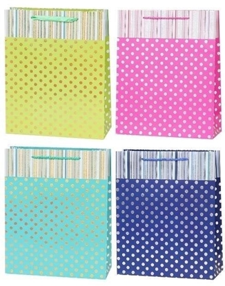 Picture of Torebka Lux 18x23x8cm kropki mix ROZETTE