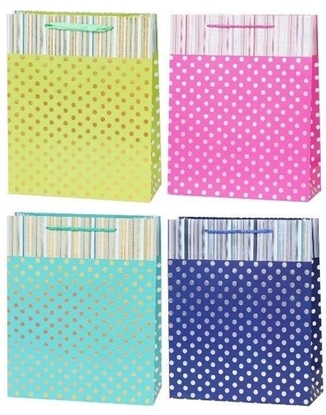 Picture of Torebka Lux 30x42x12cm kropki mix ROZETTE