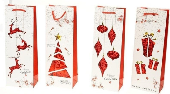 Изображение Torebka na butelk z motywem witecznym MIX