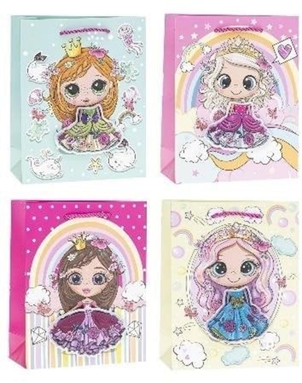 Изображение Torebka ozdobna 18x23x8cm hot-stamp mix ROZETTE