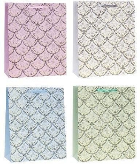 Picture of Torebka ozdobna 18x23x8cm hot-stamp mix ROZETTE