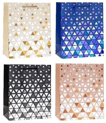 Picture of Torebka ozdobna 18x23x8cm hot-stamp mix ROZETTE