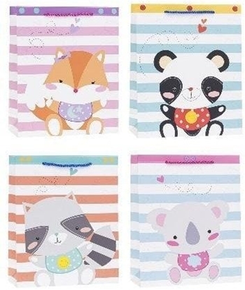 Picture of Torebka ozdobna 18x23x8cm hot-stamp mix ROZETTE