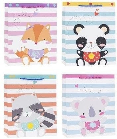 Picture of Torebka ozdobna 18x23x8cm hot-stamp mix ROZETTE